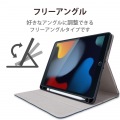 iPad 10.2インチ 第9/8/7世代 (2021/2020/2019年) ケース カバー 手帳型 フラップ ソフトレザー ApplePencil収納 スリープ対応 マグネット ネイビー 写真2