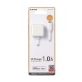 iPhone充電器 iPad充電器 1m Lightning AC ケーブル一体 ホワイト コンパクト 小型 キューブ シンプル 写真2