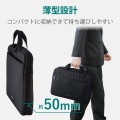 ビジネスバッグ ブリーフケース ブラック 薄型 小物入れ 撥水加工 ショルダータイプ 手提げ 15.6インチ ノートパソコン ビジネス 写真2