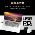 USB4ケーブル タイプC Type-C-TypeC 認証品 0.8m 認証品 40Gbps 充電 データ転送 高速 USB PD 対応 RoHS指令準拠 ( 10物質 ) ブラック 写真2