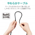 LANケーブル Cat6A やわらか ツメが折れないカバー 10m ブラック RJ45コネクタ 10Gbps RoHS指令準拠(10物質) 写真2