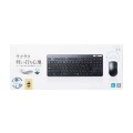 キーボード ワイヤレス マウス付 無線 USB 抗菌 薄型 ミニキーボード ワイヤレスキーボード メンブレン式 ブラック 写真2