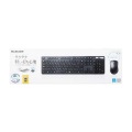 キーボード ワイヤレス マウス付 無線 USB 抗菌 薄型 フルキーボード ワイヤレスキーボード メンブレン式 ブラック 写真2