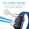 アップルウォッチ ガラス 保護フィルム SE / Series 6 / 5 / 4 [ 40mm ] 全面保護 液晶・側面 硬度9H 高透明 モデル番号[ A2351 A2291 等] ブラック 写真2