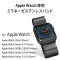 アップルウォッチ バンド SE / Series 7 / 6 / 5 / 4 / 3 / 2 / 1 [ 45mm 44mm 42mm ] ステンレス ミラネーゼ モデル番号[ A2474 A2352 A2292 等] ブラック 写真2