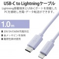 ライトニングケーブル Type-C-Lightning 1m パープル 写真2