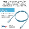 USBケーブル USB4 USB-IF 正規認証品 USB-C to USB-C PD対応 最大100W 80cm ブルー 写真2
