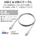 USBケーブル USB4 USB-IF 正規認証品 USB-C to USB-C PD対応 最大100W 80cm シルバー 写真2