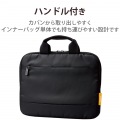 Surface Go3 Go2 Go パソコンケース ハンドル付き 軽量設計 起毛素材 ポケット付 PCケース バッグインバッグ パソコンバッグ ブラック 写真2