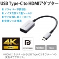 変換アダプター ( USB Type-C to HDMI ) ミラーリング マルチディスプレイ対応 4K 60Hz 断線に強い 高耐久 【 Windows Mac 各種対応 】 シルバー 写真2