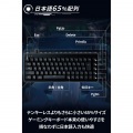 ゲーミングキーボード 【V custom】 有線 着脱式ケーブル メカニカル ( 銀軸 / スピードリニア ) 日本語配列 テンキーレス USB Aポート×1 コンパクト ブラック 写真2