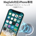 スマホリング マグネット 【 MagSafe 対応 iPhone 】 スマホスタンド機能 薄型 スマホグリップ ホールドリング? クリア ブラック 写真2