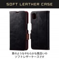 Galaxy A23 5G ( SC-56C / SCG18 ) ケース カバー レザー 手帳型 マグネット フラップ 耐衝撃 衝撃吸収 スリム ストラップホール付 スタンド機能付 ブラック 写真2