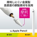 Apple Pencil 第2世代 第1世代 用 交換ペン先 2個入 太さ約1.8mm 金属製 長寿命 純正ペン先と同じ形 アップルペンシル iPad 用 ペン先 ホワイト 写真2