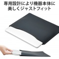 MacBook Pro 14インチ ( M1 2021 ) 用 パソコン ケース カバー スリーブタイプ ソフトレザー 内側起毛素材 スリム PCケース ブラック 写真2