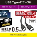 USB2.0ケーブル(USB Type-C - USB Type-C/100W対応/高耐久) 写真2