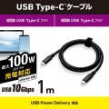 USB 10Gbpsケーブル(USB Type-C - USB Type-C/100W対応) 写真2