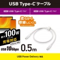 USB 10Gbpsケーブル(USB Type-C - USB Type-C/100W/シリコンメッシュ) 写真2