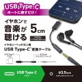USB Type-C(TM) - 直径3.5mm変換ケーブル 写真2