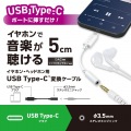 USB Type-C(TM) - 直径3.5mm変換ケーブル 写真2