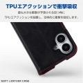 iPhone 16 ソフトレザーケース 磁石付 耐衝撃 ステッチ 写真2