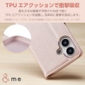 らくらくスマートフォン &me ソフトレザーケース 磁石付 リング付 写真2