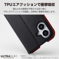 らくらくスマートフォン ソフトレザーケース 薄型 磁石付 写真2