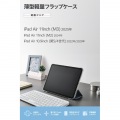 11インチiPad Air(M3/M2) フラップケース 薄型軽量 背面クリア 2アングル 写真2