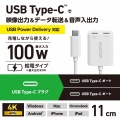 USB Type-C(TM)変換アダプター 2ポート/PD充電付き 写真2
