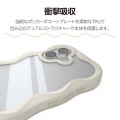 Grippy ハイブリッドケース フレームカラー ウェーブ メタルステッカー付 写真2