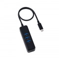 USB Type-C(TM)充電ケーブル一体型 USBハブ(4ポート/USB 5Gbps) 写真2