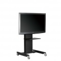 モニタースタンド キャスター 電動昇降装置付ディスプレイスタンド MH-2655【法人専用商品】| 26?55インチ 50kg 高さ調整 VESA対応 棚板 キャスター付 SDS 写真2