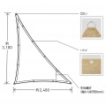 テンデ タープ トライアングルS 3.1×2.4m ペッパー 写真2