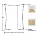 テンデ タープ レクタングルS 3.2×2.4m ペッパー 写真2