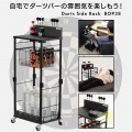 ダーツサイドラック 昇降機能付き 自宅でダーツバーのように遊べる ドリンクホルダー 収納付きラック 矢 フライト チップ シャフト バレル BLITZER 写真2