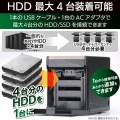 HDD / SSD ケース USB3.2 Gen2 14TB 4BAY 最大56TB 超高速 大容量 2.5インチ マウンタ付き 写真2