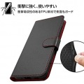Galaxy A22 5G 耐衝撃 手帳型 シンプル マグネット/レッド 写真2