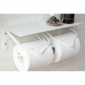 アイアントイレットペーパーホルダー【Abel(アベル)】ダブル (ホワイト) 写真2