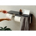 アイアントイレットペーパーホルダー【Abel(アベル)】ストックタイプ(ブラック) 写真2