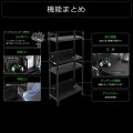 バウヒュッテ デスクサイドラック BHS-600SM-BK ブラック | スチール おしゃれ ラック スチールラック 収納 写真2