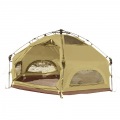 ニョキッとすぐにたつ 快適なワンタッチ寝室用テント KINOKO TENT キノコテント ベージュ 写真2