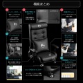 ゲーミングソファ座椅子2 ホワイト ファブリックタイプ 写真2