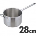 Murano(ムラノ)インダクション 18-8片手深型鍋 (蓋無) 28cm ※ IH対応 IH (100V/200V)とガス火対応 写真2