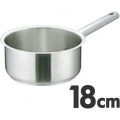 Murano(ムラノ)インダクション 18-8片手浅型鍋 (蓋無) 18cm ※ IH対応 IH (100V/200V)とガス火対応 写真2