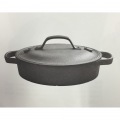 及源鋳造 クックトップ 洋風煮込鍋 丸 浅型 24cm 大 2.1l CT-6 ※IH対応(100V/200V) | 南部鉄器 煮込み鍋 丸型 浅型 鉄製 写真2
