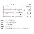 ヘッドボード 幅100 高さ50 HB-F1000 ブラウン 宮武製作所 | 寝室 ベッド 収納 コンセント シンプル 写真2