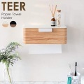 ペーパータオルホルダー 壁掛けタイプ 幅28 高さ約10 木目柄 TH-1600M ナチュラル 宮武製作所 | 北欧 写真2