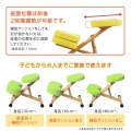 プロポーションチェア キッズ  クッション付 CH-889CK レモン 宮武製作所 | チェア 子ども 子供用 椅子 いす 矯正 姿勢 背中 高さ調節 補助 写真2