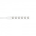 RoHS対応 3ピン式電源タップ 6個口タイプ マグネット付 3m ホワイト 写真2