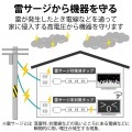 スイングプラグタップ/雷ガード/4個口/2m/ホワイト 写真2